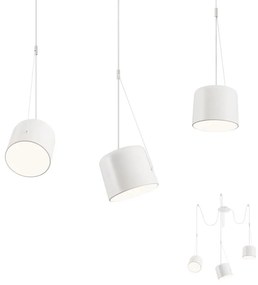 Redo 01-1825 - Luster na lanku DODO 3xE27/15W/230V pavúk biela