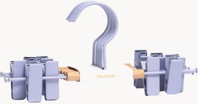 Ručne vyrobené vešiaky so štipcami Kids Lilac, 5 ks