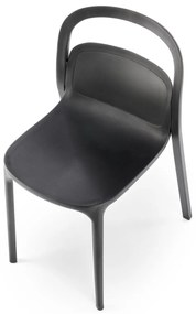 Čierna plastová stolička K490