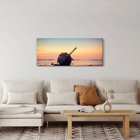 Obraz - Stroskotaná loď (120x50 cm)