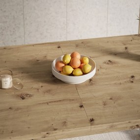 JEDÁLENSKÝ ROZKLADACÍ STÔL PLUTO DUB ARTISAN + BIELY 150 - 198 cm