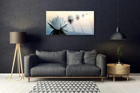 Skleneny obraz Vodné lilie biely lekno 100x50 cm