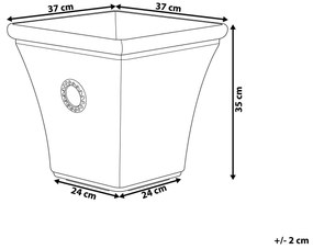 Kvetináč biely 37 x 37 x 35 cm ELATEIA Beliani