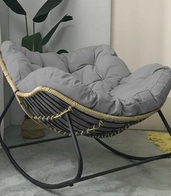 Gordon G505 Hojdacie kreslo s podnožkou na nohy, čiernosivá