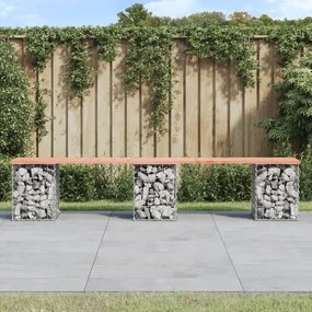 Záhradná lavica gabiónový dizajn 203x31x42 cm masívny douglas 834333
