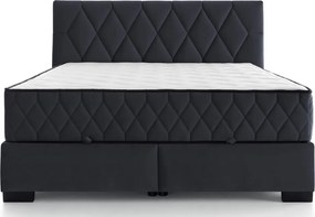 Posteľ Reve 160x200 cm, tmavo šedá látka