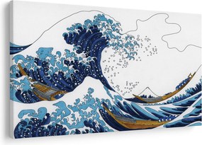 Obraz - Japonská kresba, vlny (90x60 cm)