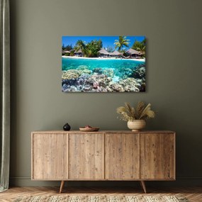 Obraz pláže na tropickom ostrove (90x60 cm)