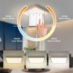 BRILAGI - LED stropné svietidlo POOL SQUARE LED/48W/230V 3000/4000/6000K 50x50 cm béžová