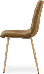 Hnedá zamatová stolička TURIN