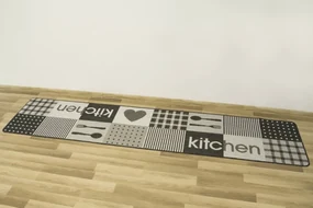 Protišmykový kuchynský koberec / behúň Flex 19053/08 tmavosivý