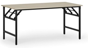Konferenčný stôl FAST READY, 160x80 cm, čierna podnož, breza