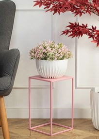 STOJAN NA KVETINÁČ SIMPLE 40X24X24 CM RUŽOVÁ