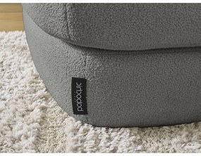 Tmavosivá rohová pohovka z textílie buklé (ľavý roh/s leňoškou) Leonore – Bobochic Paris