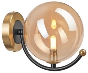 Nástenné svietidlo GEORGIA 1xE14/5W/230V zlatá/dymová béžová