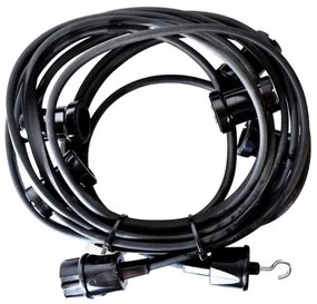 Vonkajšia dekoračná reťaz GIRLANDA 12 m 10xE27/15W/230V IP44