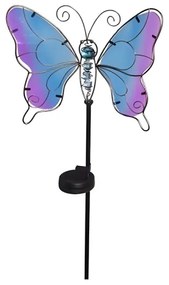 LED zápich Motýľ – modrofialový 106 cm