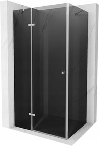 Mexen Roma, sprchovací kút 90 (dvere) x 100 (stena) cm, 6mm šedé sklo, chrómový profil, 854-090-100-01-40