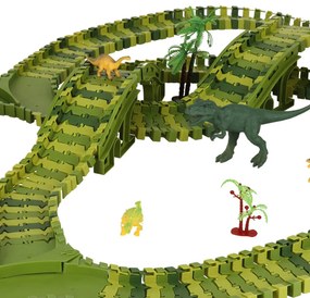 KIK XXL TRACK Závodná dráha s dinosaurami a autami, 254 dielov
