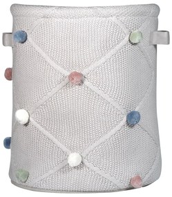 Svetlohnedý látkový detský kôš na hračky ø 30x35 cm Taupe – Kindsgut