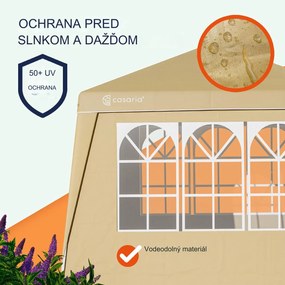 InternetovaZahrada Záhradný altánok Capri 3x3 m - 4 bočné steny - béžová