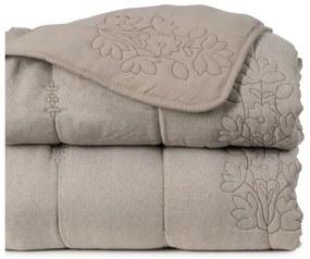 Taupe prešívaný pléd 180x260 cm – Ixia