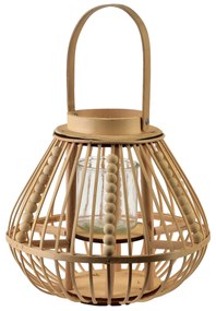Proutěná lucerna LUCIE Natural 30x28 cm hnědá