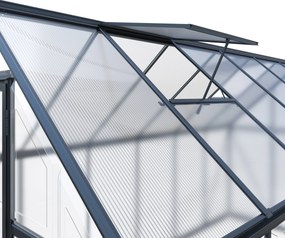 Skleník so základňou BestBerg SH‑9B / 9 m² / 480 × 182 × 208 cm / čierny