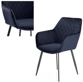 Dizajnová stolička Vialli tmavo modrá