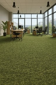 Timzo, Koberec metráž Mammut 8048 zelený, na mieru, šíře 4m, zelená, ab (mriežka), chodba / predsieň