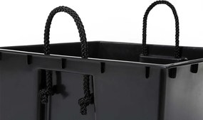 PLASTOVÝ KVETINÁČ PORTO 68X35X35 CM IMITÁCIA BETÓNU SIVÁ