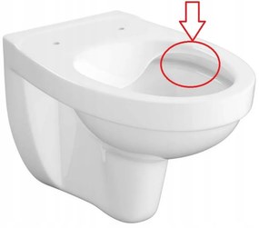 Cersanit Cersania SimpleOn, závesná WC misa 52,5x36x37,5 cm + sedátko s pomalým zatváraním z duroplastu, horizontálny odpad, biela, S701-554