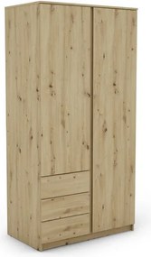Šatníková skriňa Carlos, dub artisan, 100 cm
