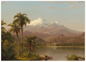 Sklenený obraz - Frederic Edwin Church, Tamaca Palms, reprodukcia (70x50 cm)