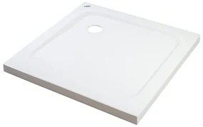 Coria 80x80x5 cm Kruhová, akrylová sprchová vanička, so sifonom