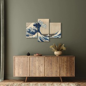 Obraz - Katsushika Hokusai, Under the Wave off Kanagawa, reprodukcia (90x60 cm)
