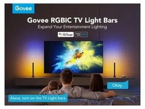 Govee - SMART LED RGBIC panel 38 cm pre TV 43-75" - 2 ks Wi-Fi