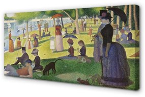 Obraz canvas Nedeľné popoludnie na ostrove Grande Jatte - Georges Seurat 100x50 cm