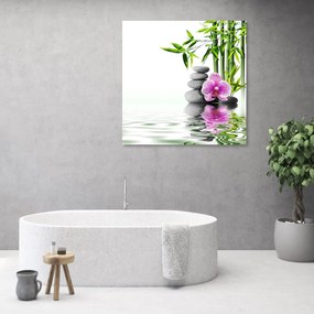 Obraz na plátně, Vodní zahrada Zen - 60x60 cm