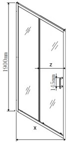 Sprchové dvere MEXEN Apia 110cm strieborné