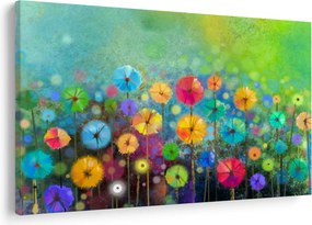 Obraz - Abstraktné kvety (90x60 cm)