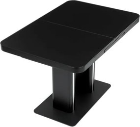 Jedálenský stôl 120x80 cm, rozkladací HT-D1926 BK čierny