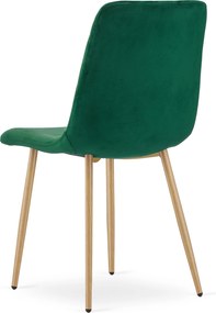 Set 2 kresiel TURIN - tmavozelený zamat