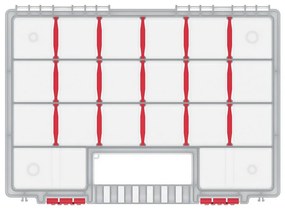 Kufríkový organizér 34,4 × 24,9 × 5 cm, prepážky, ružová