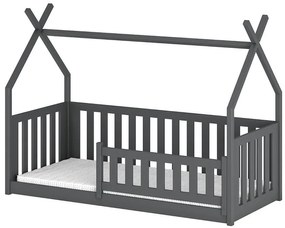 Posteľ Domček Bodzio 80x160 grafit