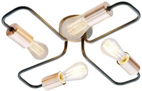 Candellux Čierne stropné svietidlo Herpe pre žiarovku 4x E27 34-66923