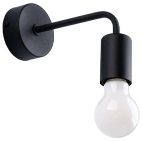 Sollux SL.1449 - Nástenná lampa NORAH 1xE27/15W/230V čierna