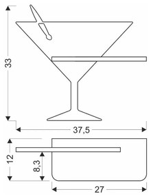 Čierne LED nástenné svietidlo Piccolo – Candellux Lighting