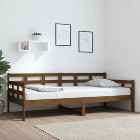 Denná posteľ medovohnedá borovicový masív 90x200 cm