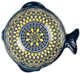Keramická miska rybka s modrým vzorom Mibbo - Ø - 15*14*5 cm / 200 ml